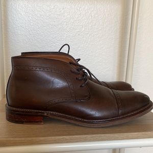 Johnston & Murphy Warner Cap Toe Chukka Mahogany Calfskin